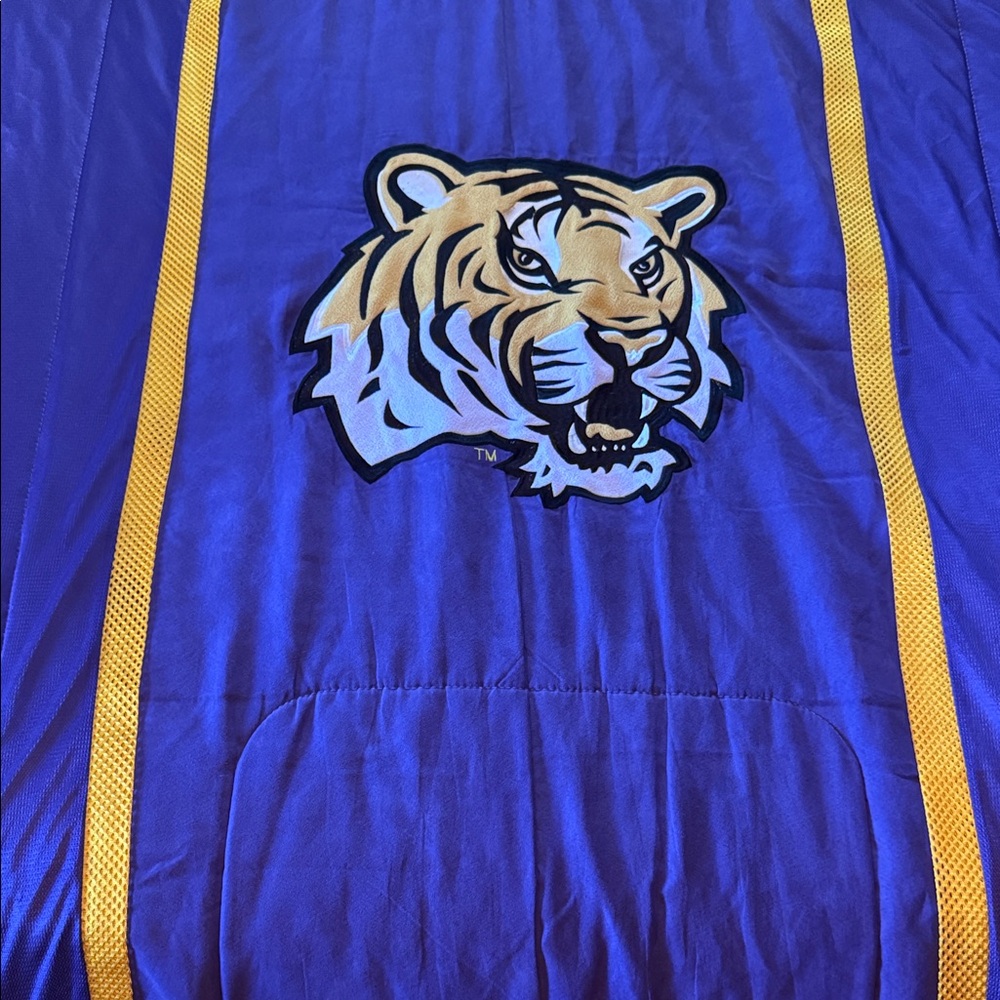 Purple Blanket with Tiger Logo 87” x 67”